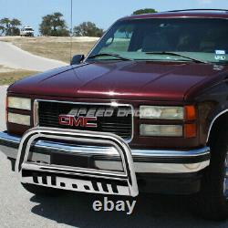 For 88-00 Chevy C/k C10/suburban Truck Chrome Bull Bar Push Bumper Grille Guard