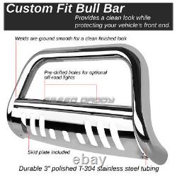 For 98-11 Ford Ranger Pickup Truck Chrome 3bull Bar Push Bumper Grill Guard