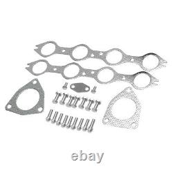 For 99-05 Chevy/gmc Gmt800 Truck/suv V8 Stainless Exhaust Manifold Header+gasket
