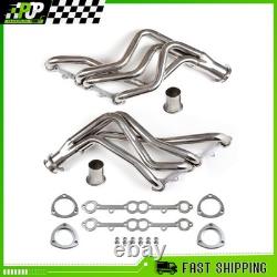 For Chevy C10 Truck Header Set Sliver Stainless Steel Fits GMC C1500 Small Block