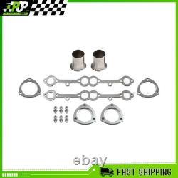 For Chevy C10 Truck Header Set Sliver Stainless Steel Fits GMC C1500 Small Block