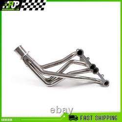 For Chevy C10 Truck Header Set Sliver Stainless Steel Fits GMC C1500 Small Block