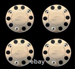 For FORD Truck Stainless Steel 22.5 truck Wheel Trim Covers 4 Pcs