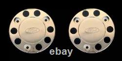For Ford TRUCK & BUS UNIVERSAL STAINLESS STEEL 22.5 WHEEL COVERS 2 Pcs