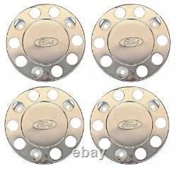 For Ford Truck Stainless Steel 22.5 Truck Wheel Trim Covers 4 Pcs