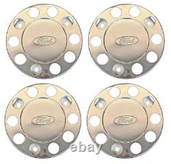 For Ford Truck Stainless Steel 22.5 Truck Wheel Trim Covers 4 Pcs