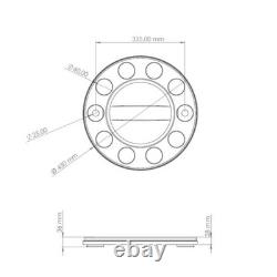 For Iveco Truck Stainless Steel 22.5 Truck Wheel Trim Covers 2 Pcs