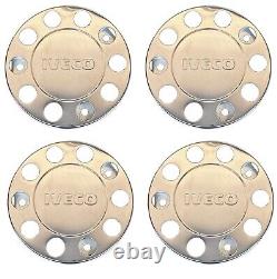 For Iveco Truck Stainless Steel 22.5 Truck Wheel Trim Covers 4 Pcs