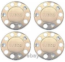 For Iveco Truck Stainless Steel 22.5 Truck Wheel Trim Covers 4 Pcs