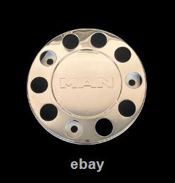 For Man Truck Stainless Steel 22.5 Truck Wheel Trim Covers 4 Pcs