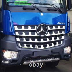 For Mercedes Arocs Truck Front Grill App Chrome Stainless Steel 11 Pcs