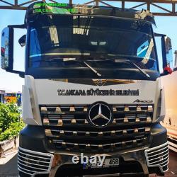 For Mercedes Arocs Truck Front Grill App Chrome Stainless Steel 11 Pcs