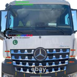 For Mercedes Arocs Truck Front Grill App Chrome Stainless Steel 11 Pcs