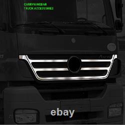 For Mercedes Axor 1840 2004-2011 Truck Front Grill App Chrome Stainless Steel