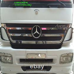 For Mercedes Axor 1840 2004-2011 Truck Front Grill App Chrome Stainless Steel