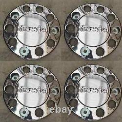 For Mercedes Truck Stainless Steel 22.5 Truck Wheel Trim Covers 4 Pcs