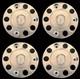 For Mercedes Truck Stainless Steel 22.5 Truck Wheel Trim Covers 4 Pcs