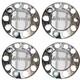 For Mercedes Truck Stainless Steel 22.5 Truck Wheel Trim Covers 4 Pcs