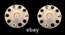 For Mercedes Truck Stainless Steel 22.5 Truck Wheel Trim Covers 4 Pcs