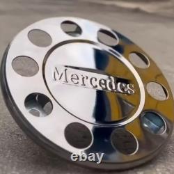 For Mercedes Truck Stainless Steel 22.5 Truck Wheel Trim Covers 4 Pcs