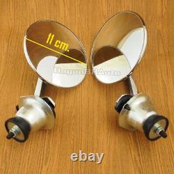 For Nissan Datsun Truck 320 520 521 620 720 Pick Fender Round Mirror Chrome Pair