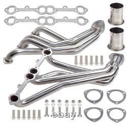 For SBC 66-81 Pickup Truck SUV Long Tube Exhaust Header Stainless Steel