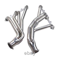 For SBC 66-81 Pickup Truck SUV Long Tube Exhaust Header Stainless Steel
