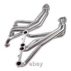 For SBC 66-81 Pickup Truck SUV Long Tube Exhaust Header Stainless Steel