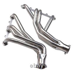For SBC 66-81 Pickup Truck SUV Long Tube Exhaust Header Stainless Steel