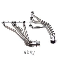 For SBC 66-81 Pickup Truck SUV Long Tube Exhaust Header Stainless Steel