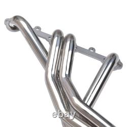 For SBC 66-81 Pickup Truck SUV Long Tube Exhaust Header Stainless Steel
