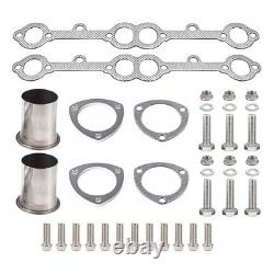 For SBC 66-81 Pickup Truck SUV Long Tube Exhaust Header Stainless Steel