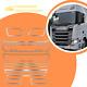 For Scania R Series 2017-2024 Truck Front Grill Trim Frame Chrome Stainlesssteel