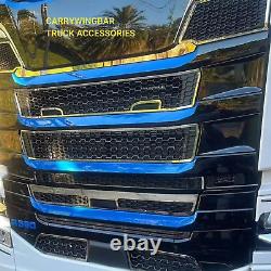 For Scania R Series 2017-2024 Truck Front Grill Trim Frame Chrome Stainlesssteel