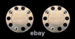 For Scania TRUCK & BUS UNIVERSAL STAINLESS STEEL 22.5 WHEEL COVERS 2 Pcs