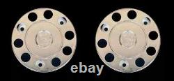 For Scania TRUCK & BUS UNIVERSAL STAINLESS STEEL 22.5 WHEEL COVERS 2 Pcs