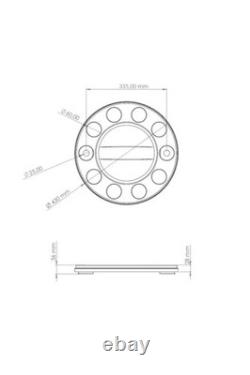 For Scania TRUCK & BUS UNIVERSAL STAINLESS STEEL 22.5 WHEEL COVERS 2 Pcs
