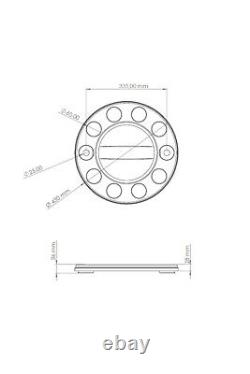 For Scania TRUCK & BUS UNIVERSAL STAINLESS STEEL 22.5 WHEEL COVERS 4 Pcs