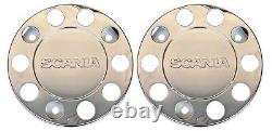 For Scania Truck Stainless Steel 22.5 Truck Wheel Trim Covers 2 Pcs