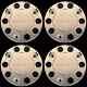 For Scania Truck Stainless Steel 22.5 Truck Wheel Trim Covers 4 Pcs