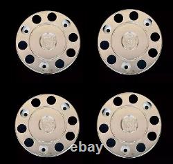 For Scania Truck Stainless Steel 22.5 Truck Wheel Trim Covers 4 Pcs