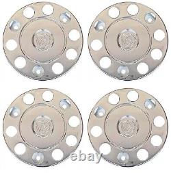 For Scania Truck Stainless Steel 22.5 Truck Wheel Trim Covers 4 Pcs