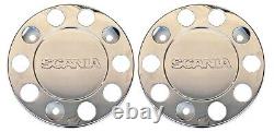 For Scania Truck Stainless Steel 22.5 Truck Wheel Trim Covers 4 Pcs