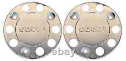 For Scania Truck Stainless Steel 22.5 Truck Wheel Trim Covers 4 Pcs