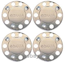 For Scania Truck Stainless Steel 22.5 Truck Wheel Trim Covers 6 Pcs
