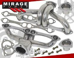 For Small Block Chevy 283 305 350 400 Truck Van Stainless Steel Exhaust Header