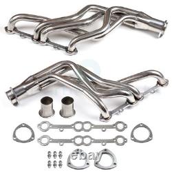 For Small Block Chevy GMC Heavy Duty Truck 73-85 Header Exhaust Stainless Steel
