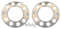 For Universal Truck Stainless Steel 22.5 Truck Wheel Trim Covers 2 Pcs