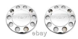 For Volvo TRUCK & BUS UNIVERSAL STAINLESS STEEL 22.5 WHEEL COVERS 2 Pcs