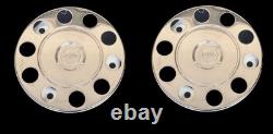 For Volvo Truck Stainless Steel 22.5 Truck Wheel Trim Covers 2 Pcs